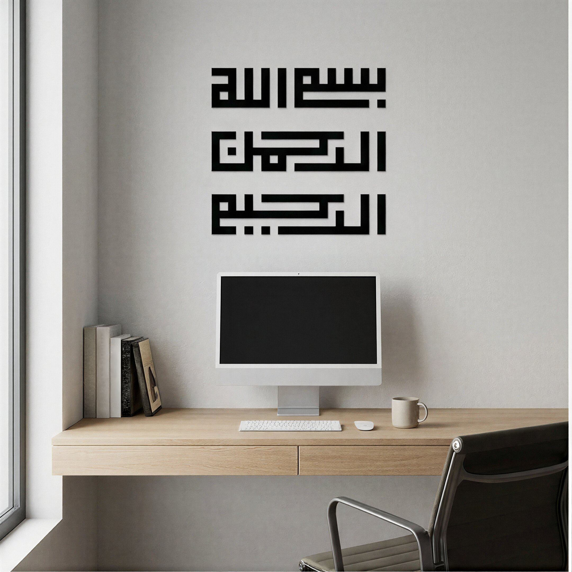 Bismillah Ar-Rahman Ar-Raheem - Vertical Metal Wall Art