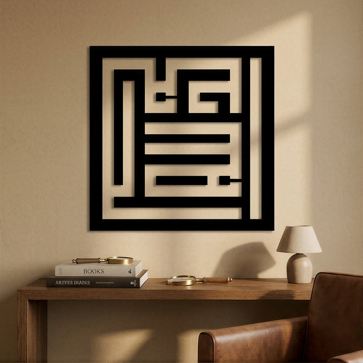 Alhamdulillah - Square Kufic Metal Wall Art
