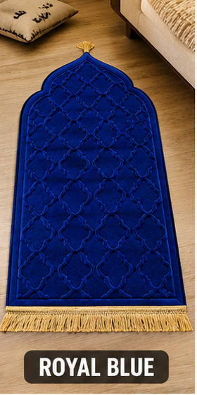 Premium Islamic Prayer Mat – Raschel Fleece